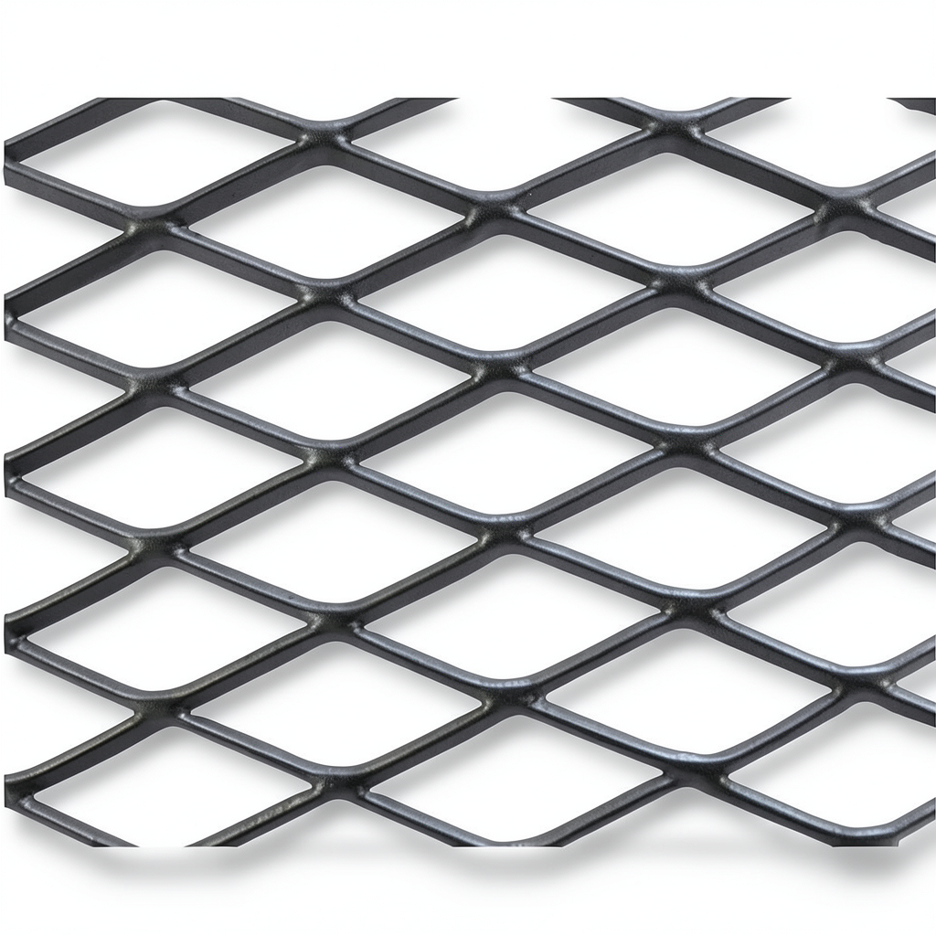 Hot Rolled Black Steel Expanded Metal Mesh Khaleeji 6 mm Thickness 1.22 m Width 3 m Length