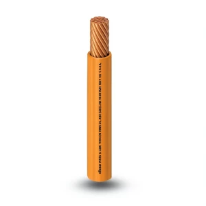 كابل نحاسي THHN/THWN معزول بمركب PVC 105 درجة مئوية قطر 6.4 مم 600 فولت طول 250 قدم برتقالي | شركة الفنار
