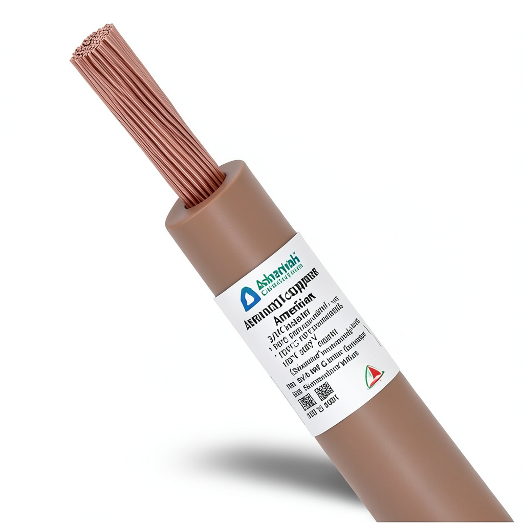 3/0 AWG Stranded Copper American Electric Wire PVC Insulated 105°C Brown 600V 500ft | Asharqiyah Cables Company for Industry