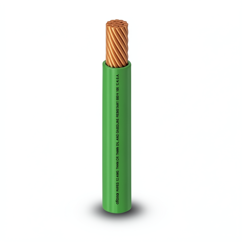 THHN/THWN Copper Cable PVC 105°C Insulation Diameter 16.1 mm 600 Volt 500 Feet Green | Al Fanar