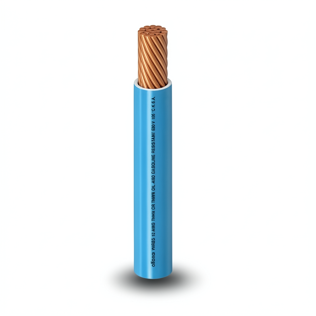 THHN/THWN Copper Cable PVC Insulation 105°C Diameter 13.8 mm 600 Volt 500 Feet Blue | Al Fanar