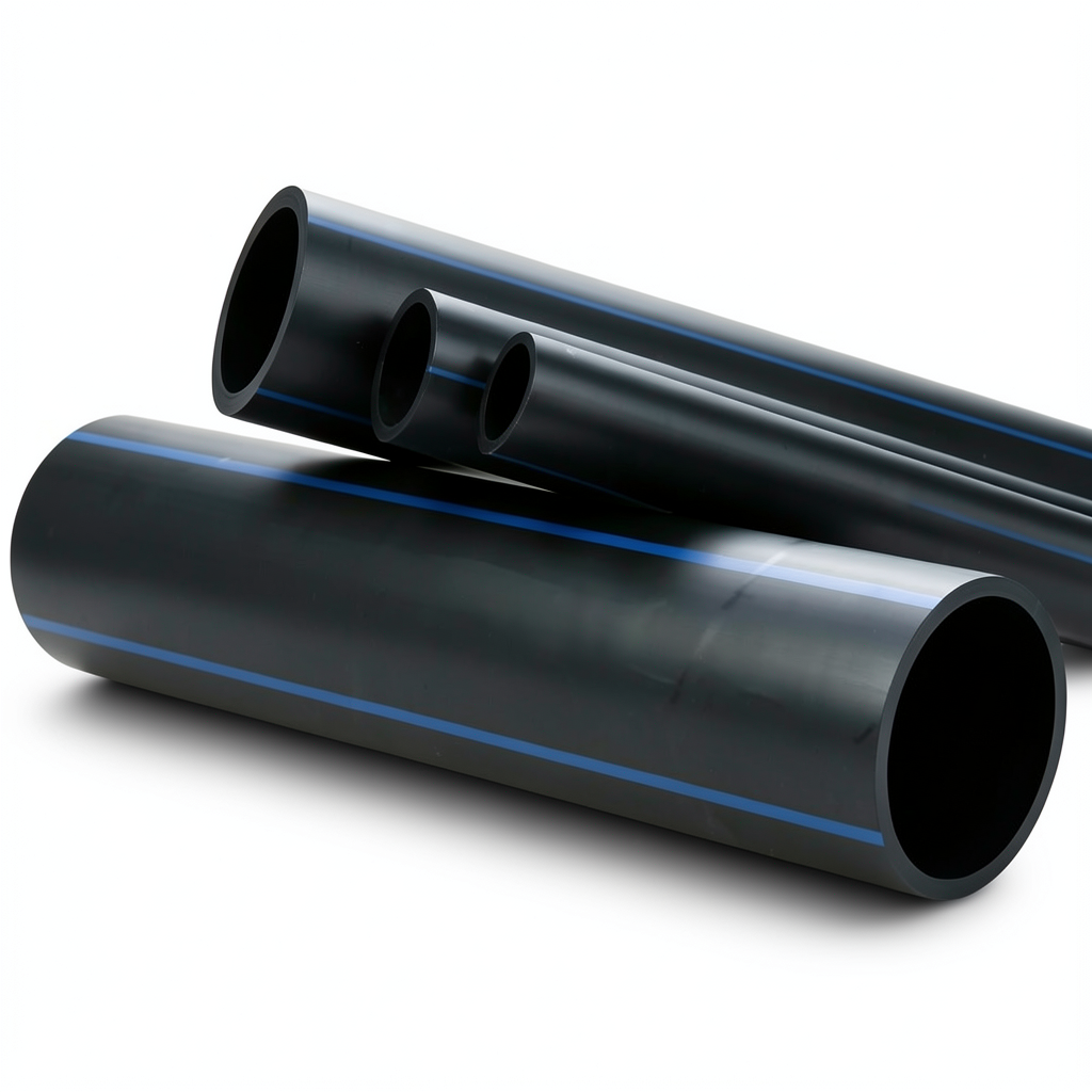 High Density Polyethylene Pipe 68.3 mm Thickness, 16 Bar Pressure, Black