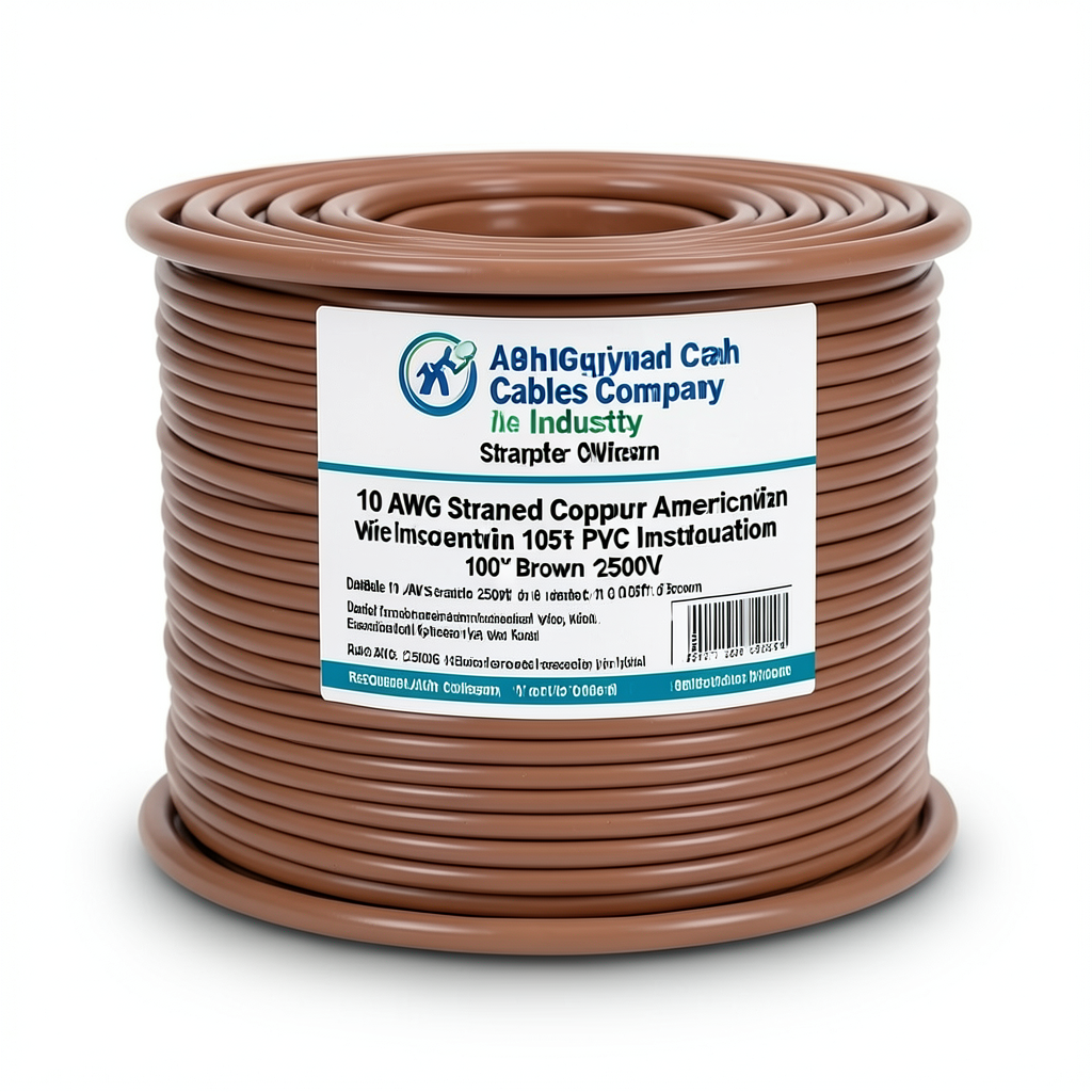 10 AWG Stranded Copper American Wire PVC Insulation 105°C Brown 600V 2500ft | Asharqiyah Cables Company for Industry