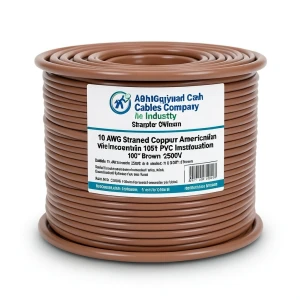 10 AWG Stranded Copper American Wire PVC Insulation 105°C Brown 600V 2500ft | Asharqiyah Cables Company for Industry