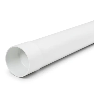 مواسير بلاستيك UPVC ضغط 20 بار (SDR 13.6) مقاس 180 مم سمك 13.3 ملم لون أبيض