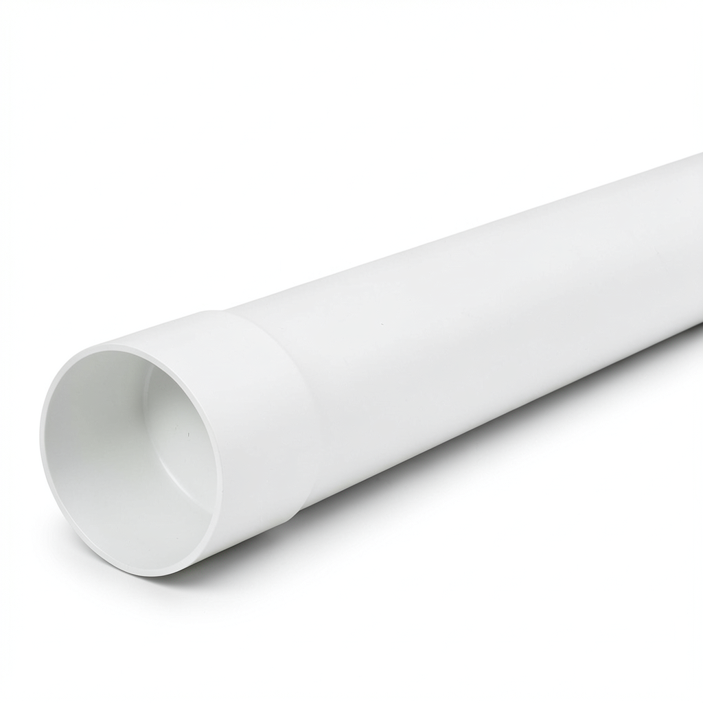 UPVC Plastic Pipe PN 20 Bar SDR 13.6 Size 180 mm Thickness 13.3 mm White Color