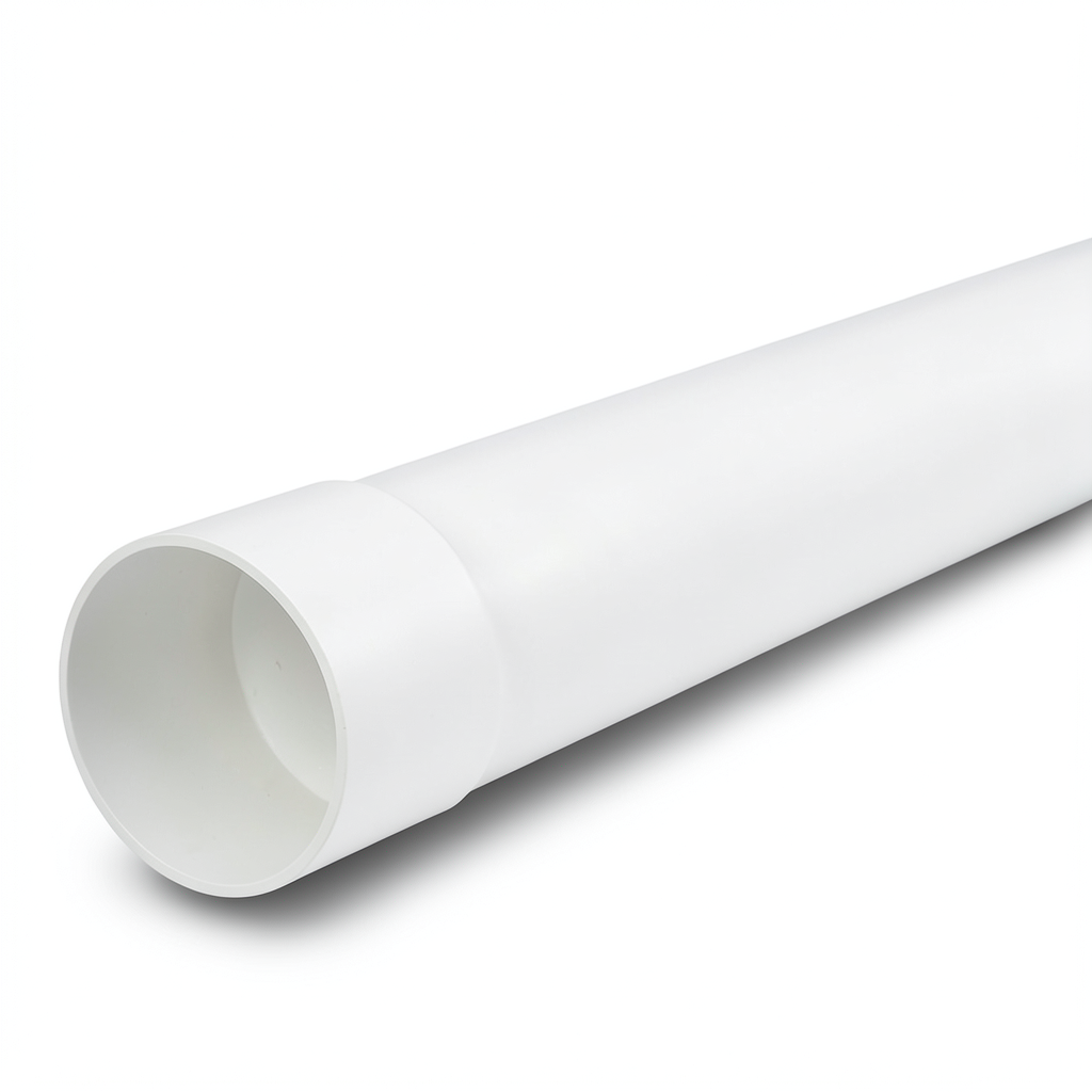 مواسير UPVC ضغط 20 بار (SDR 13.6) مقاس 200 ملم سمك 14.7 مم لون أبيض