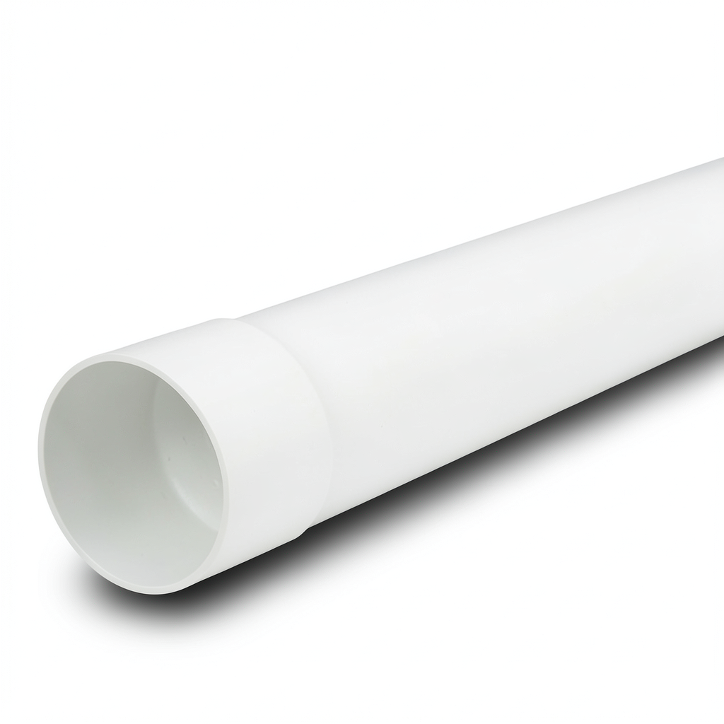 مواسير UPVC ضغط 25 بار (SDR 11) مقاس 110 مم سمك 10.0 مم لون أبيض