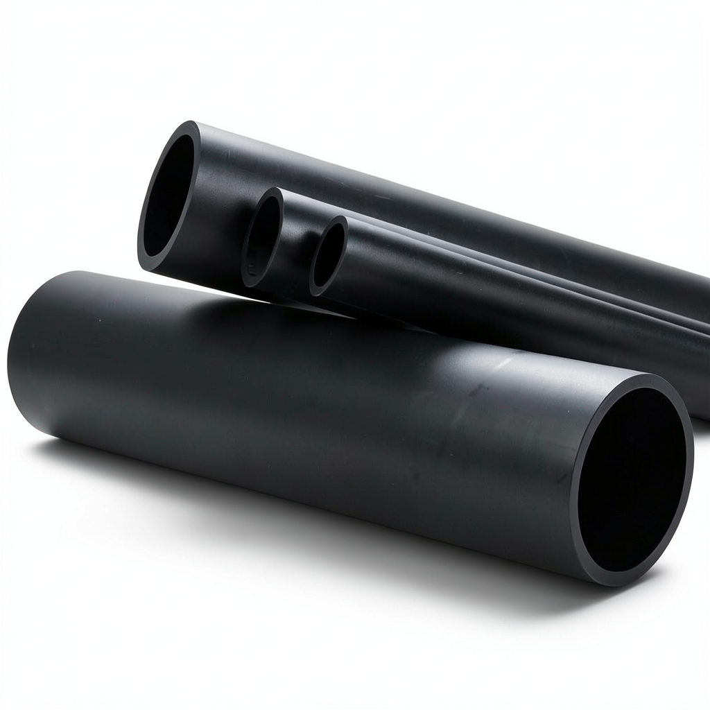 High Density Polyethylene Pipe PN 16 Bar PE 80 Outside Diameter 180 mm Black