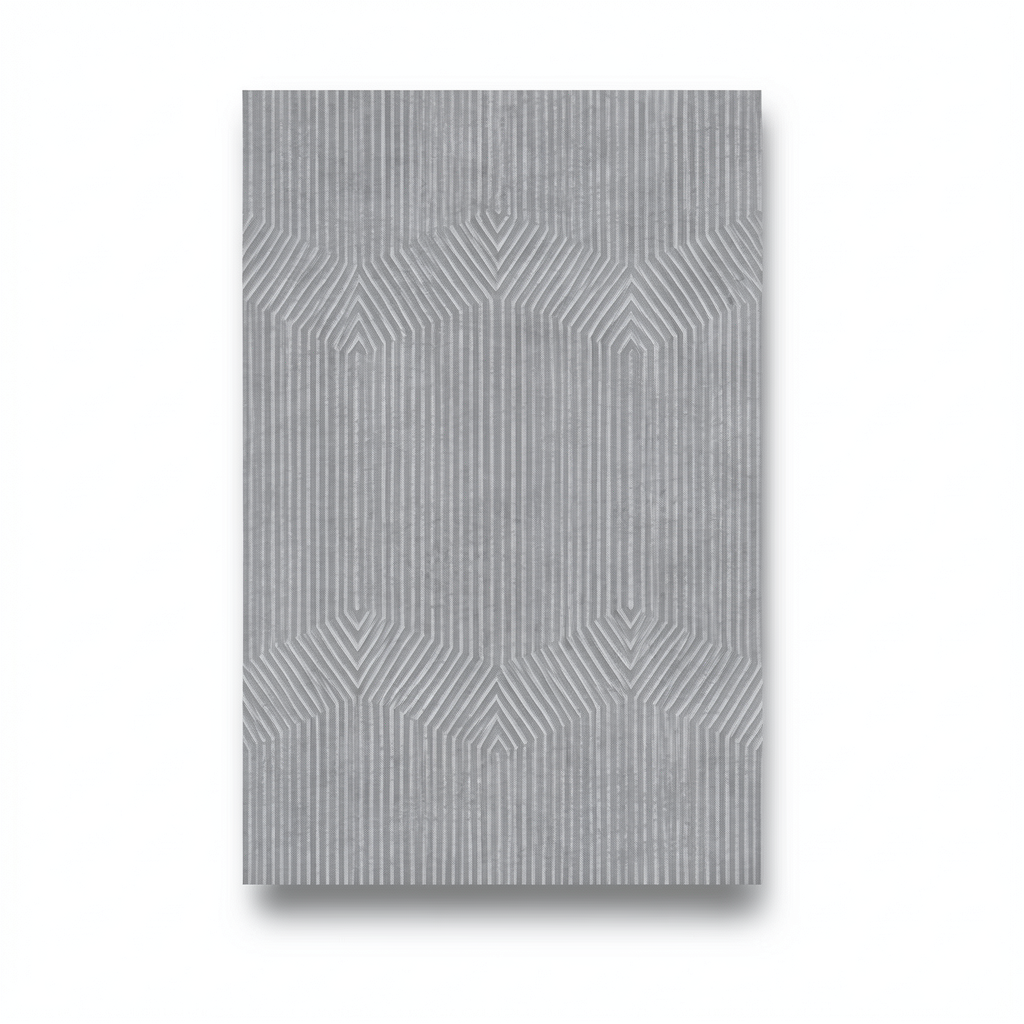 Spanish Wallpaper Gray Color Geometric Design, Size 10mx0.53m, Model 1102-3