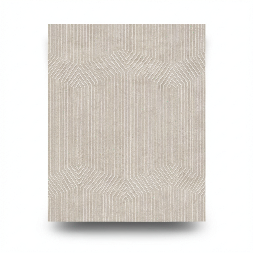 Spanish Wallpaper Geometric Design Beige Color, Size 10mx0.53m, Model 1102-5