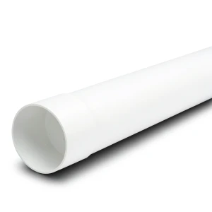 UPVC Plastic Pipe PN 20 Bar SDR 13.6 Size 180 mm Thickness 13.3 mm White Color