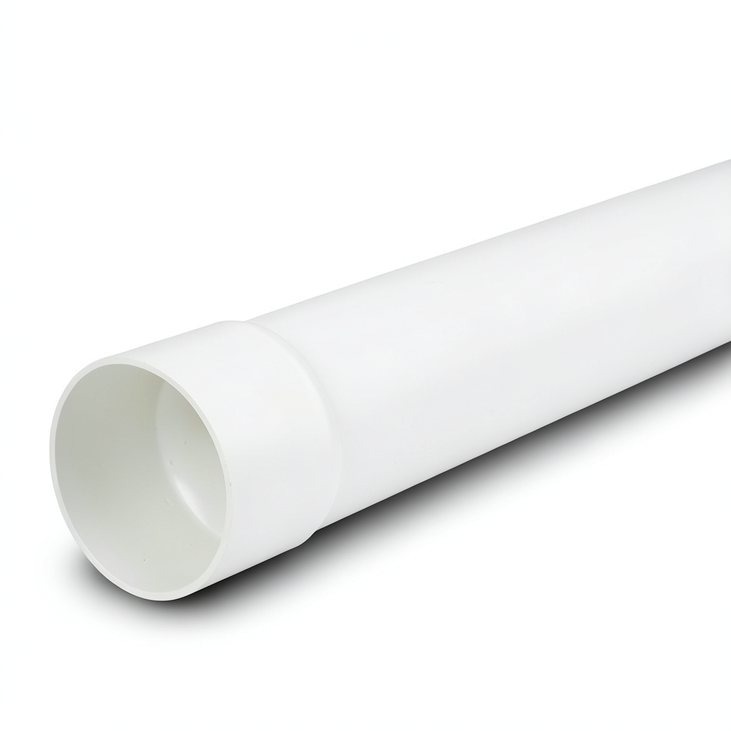 مواسير UPVC ضغط 25 بار (SDR 11) مقاس 125 ملم سمك 11.4 ملم لون أبيض