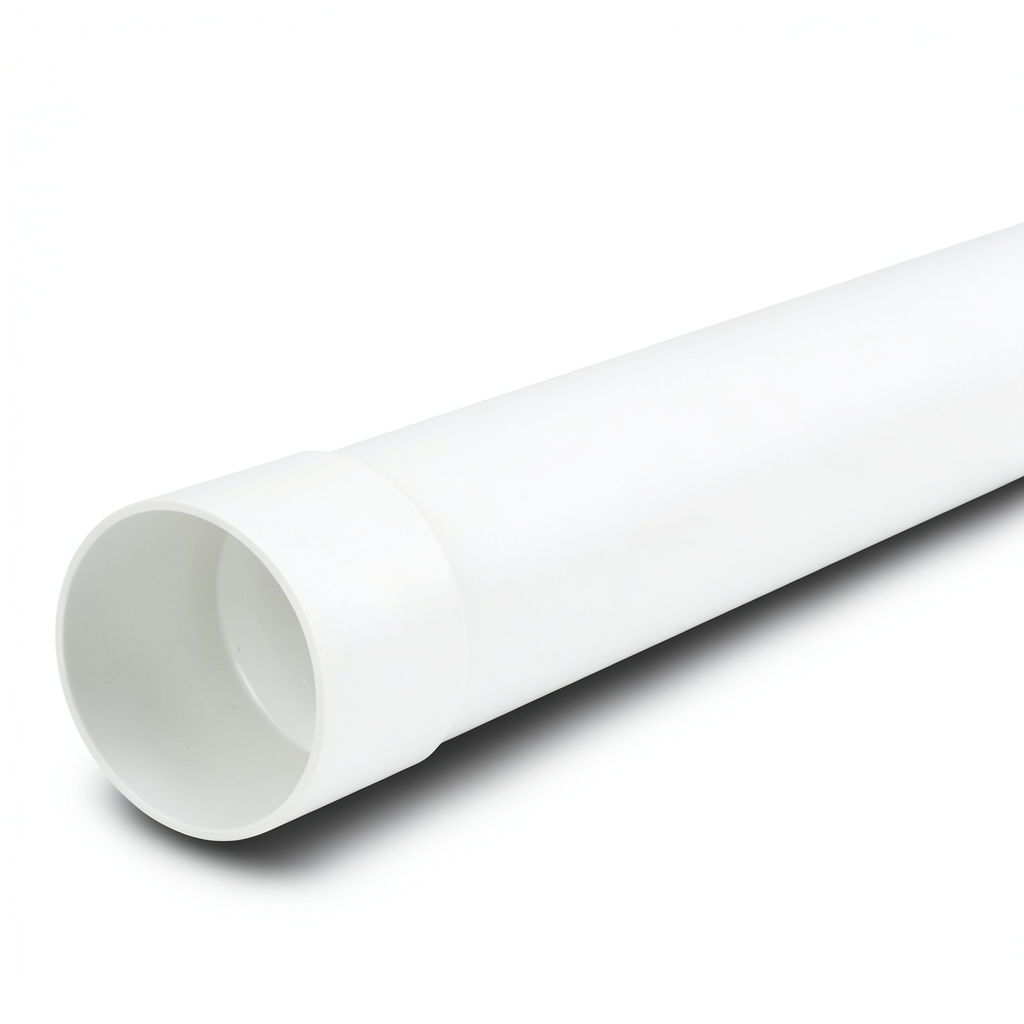 أنابيب بلاستيك UPVC ضغط 25 بار (SDR 11) مقاس 140 مم سماكة 12.7 مم لون أبيض