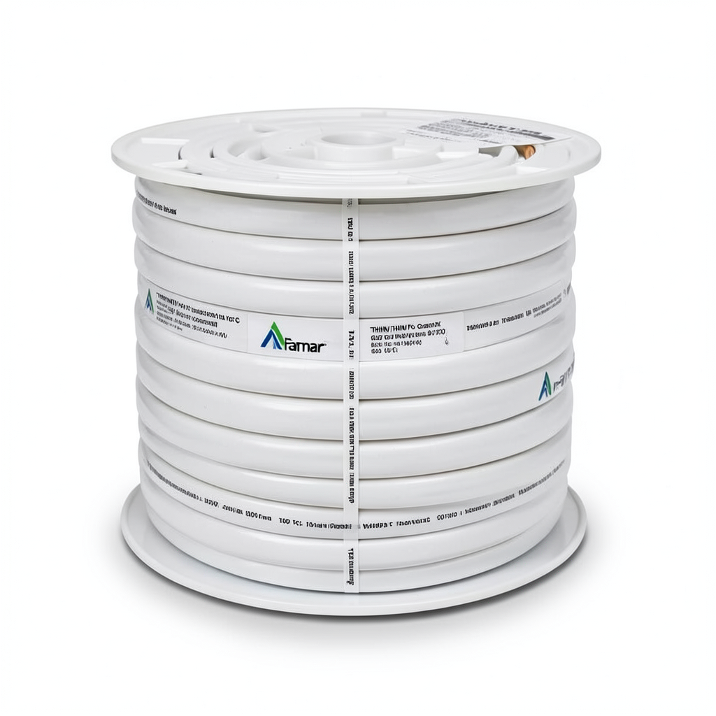 THHN/THWN Copper Cable PVC Insulation 105°C Diameter 9.3 mm 600 Volt 500 Feet White | Al Fanar
