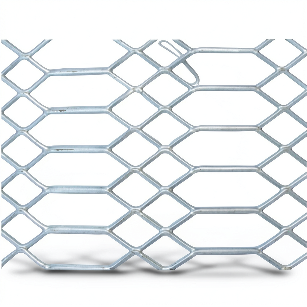 Hot Rolled Expanded Metal Sheet 1.7 mm Thickness, 1.22 M Width, 7 M Length, Jawhara Shape