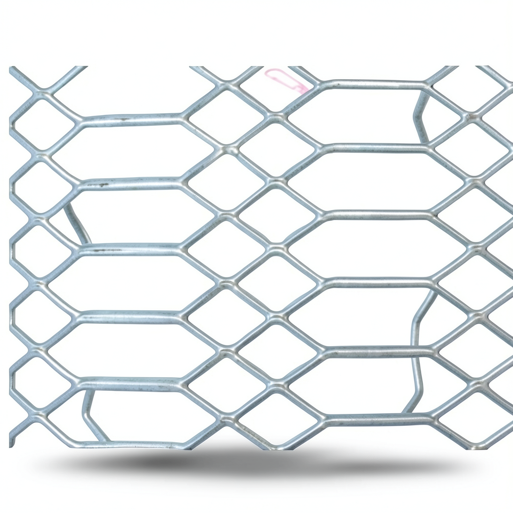 Hot Rolled Expanded Metal Mesh Jawhara Form 1.2 mm Thick 2.44x2 m