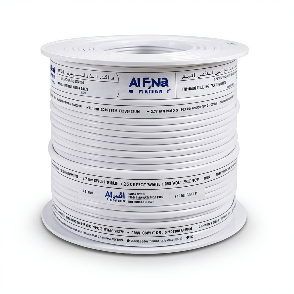 THHN/THWN Copper Cable PVC Insulation 2.7 mm Diameter 600 Volt 2500 Feet White | Al Fanar