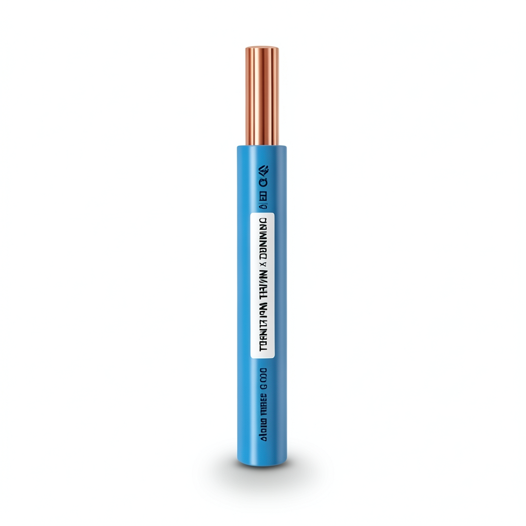 كابل نحاسي THHN/THWN معزول PVC 105 درجة مئوية قطر 2.7 مم 600 فولت طول 2500 قدم أزرق | شركة الفنار