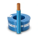 كابل نحاسي THHN/THWN معزول بمركب PVC 105 درجة مئوية قطر 3.4 مم 600 فولت طول 2500 قدم أزرق | شركة الفنار