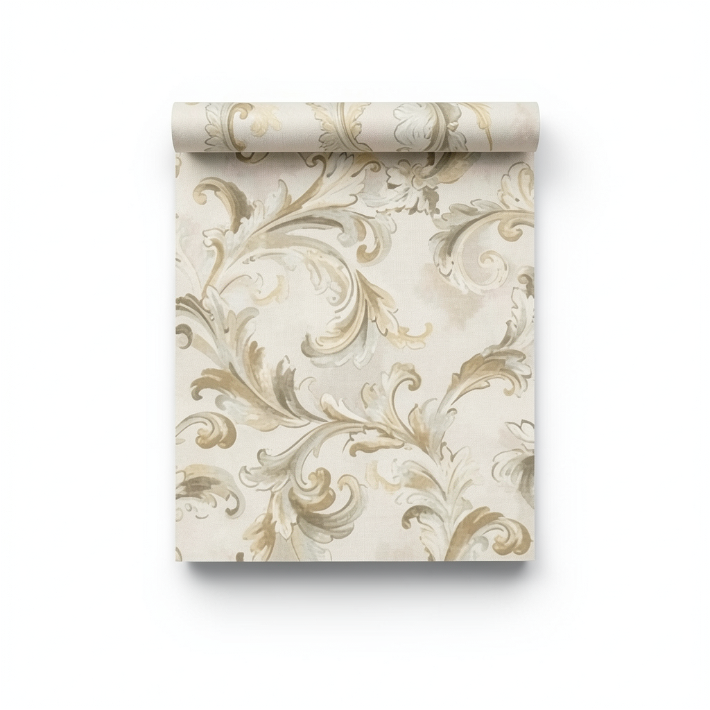 American Wallpaper 10m Length, 0.53m Width, Beige Color, Model aq50107