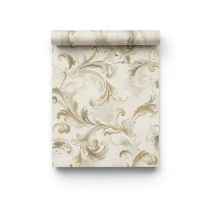 American Wallpaper 10m Length, 0.53m Width, Beige Color, Model aq50107