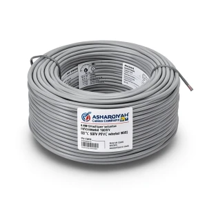 سلك كهرباء امريكي 8 AWG نحاس مجدول معزول PVC 105°C رمادي 600 فولت طول 500 قدم | شركة كابلات الشرقية للصناعة