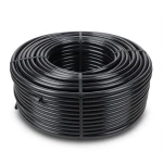 HDPE Plastic Coil Pipe Nominal Pressure 4 Bar PE 100 OD 75 mm Thickness 1.9 mm Black