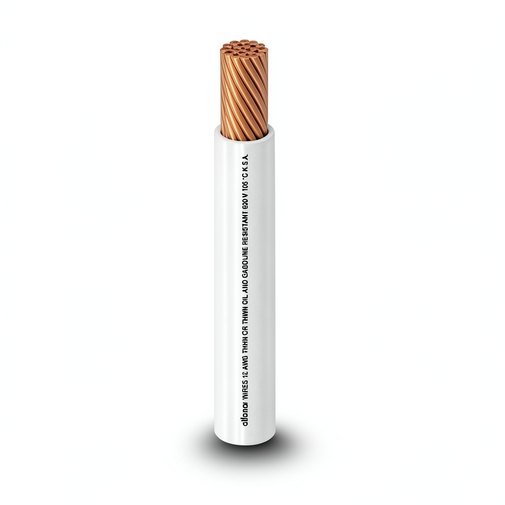 THHN/THWN Copper Cable PVC Insulation 105°C Diameter 5.9 mm 600 Volt 500 Feet White | Al Fanar