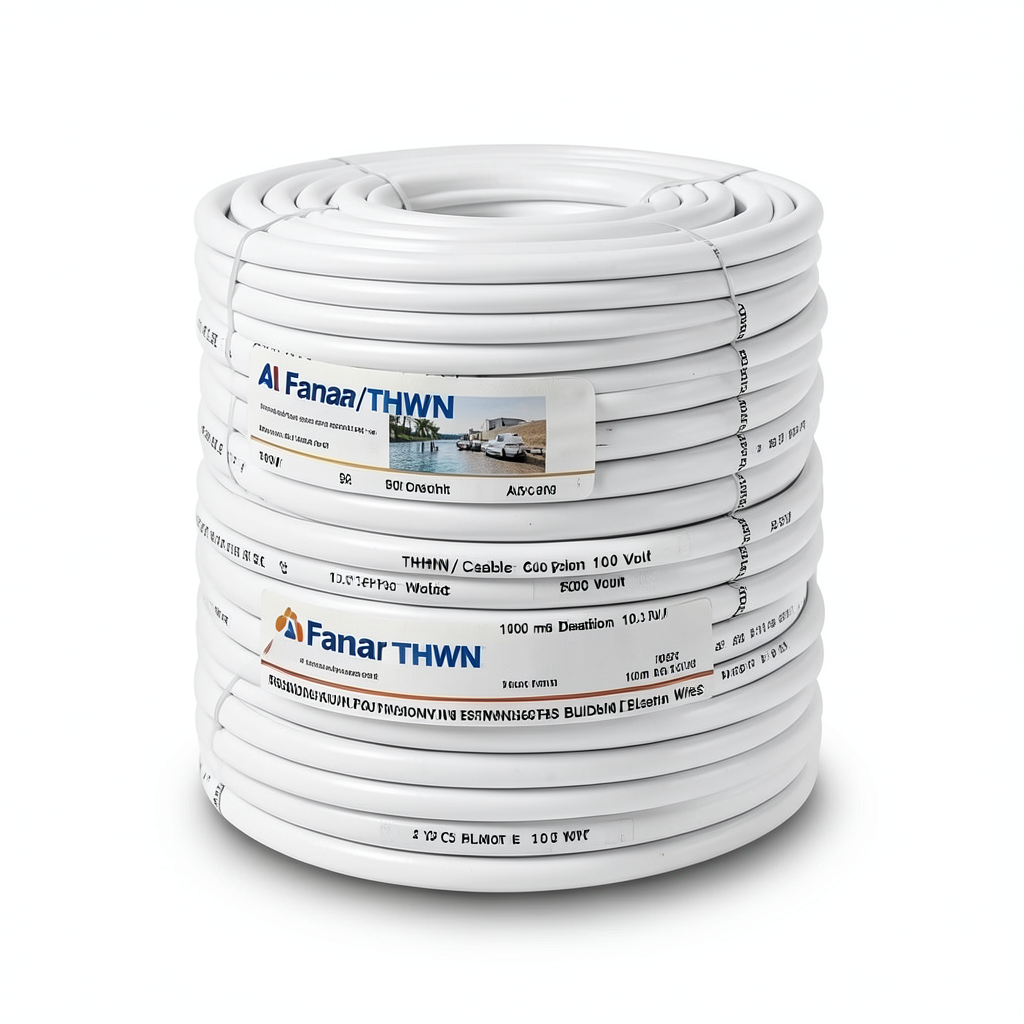 THHN/THWN Copper Cable PVC Insulation 10.0 mm Diameter 600 Volt 500 Feet White | Al Fanar