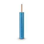 كابل نحاسي THHN/THWN معزول بمركب PVC 105 درجة مئوية قطر 3.4 مم 600 فولت طول 2500 قدم أزرق | شركة الفنار