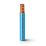 كابل نحاسي THHN/THWN معزول بمركب PVC 105°C قطر 3.8 مم 600 فولت طول 2500 قدم أزرق | شركة الفنار