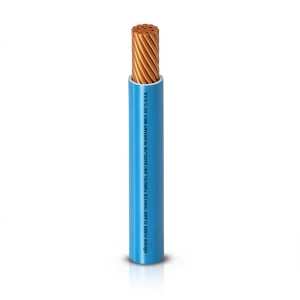 كابل نحاسي THHN/THWN معزول بمركب PVC 105 درجة مئوية قطر 3.4 مم 600 فولت طول 2500 قدم أزرق | شركة الفنار