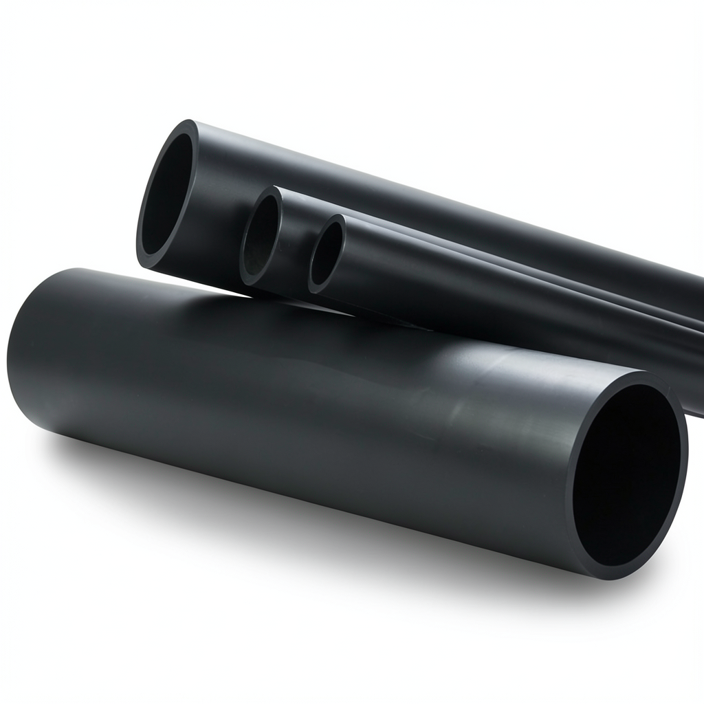 انابيب HDPE ضغط 6 بار PE 80، قطر خارجي 710 مم، سمك 32.3 مم، لون اسود
