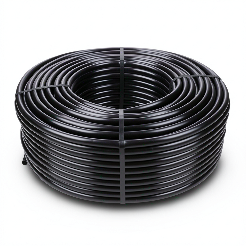 HDPE Coil Pipe Pressure 10 Bar PE 80 Size 40 mm SDR 33 Black Color