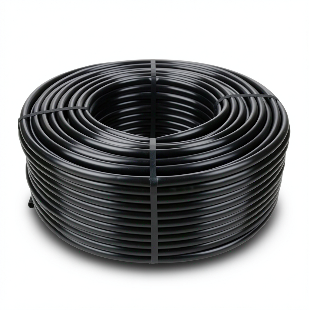 HDPE Plastic Coil Pipe Nominal Pressure 10 Bar PE 80, Outside Diameter 50 mm SDR 33, Black