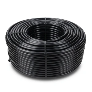 HDPE Plastic Coil Pipe Nominal Pressure 4 Bar PE 100 OD 75 mm Thickness 1.9 mm Black