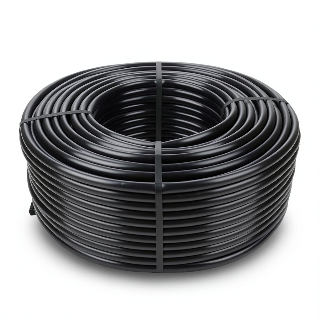 High Density Polyethylene Coil Pipe PN 4 Bar PE 100, 90 mm OD, 2.2 mm Thickness, Black