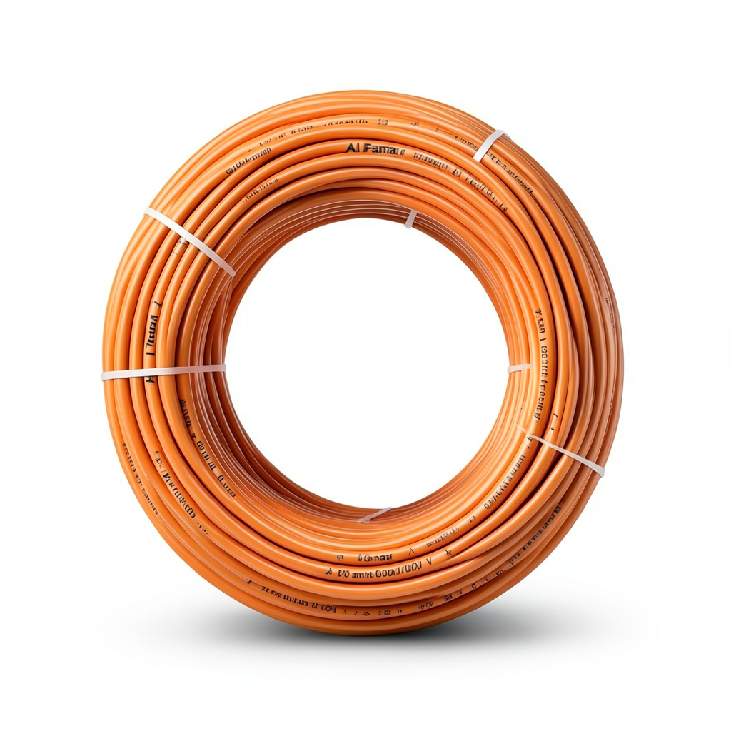 Electric Wire 120 sq mm Flexible Copper 600/1000V 300ft Coil, Orange | Al Fanar