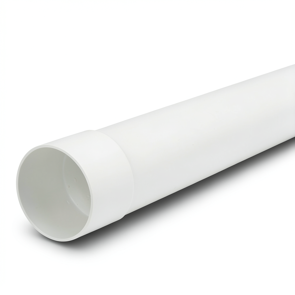 UPVC Plastic Pipe PN 25 Bar SDR 11 Size 180 mm Thickness 16.4 mm White