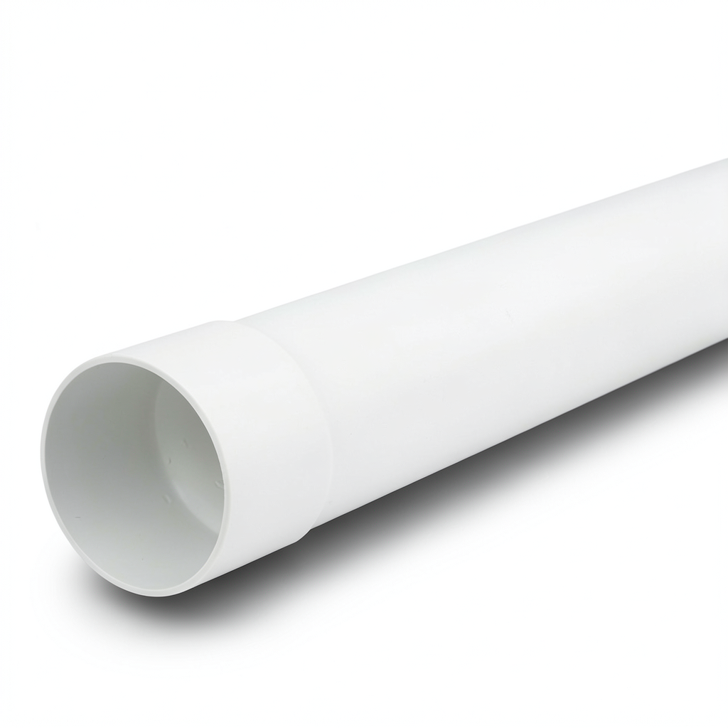 UPVC Plastic Pipe PN 9 Bar Size 2 inch Thickness 3.0 mm White Color