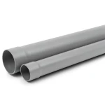 مواسير UPVC كلاس 1 ضغط اسمي 2 بار مقاس 225 مم سمك 2.2 مم لون رمادي