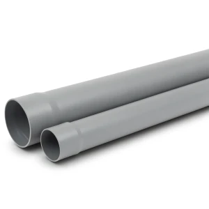 UPVC Plastic Pipe Class 2 PN 4 Bar Size 125 mm Thickness 2.9 mm Gray