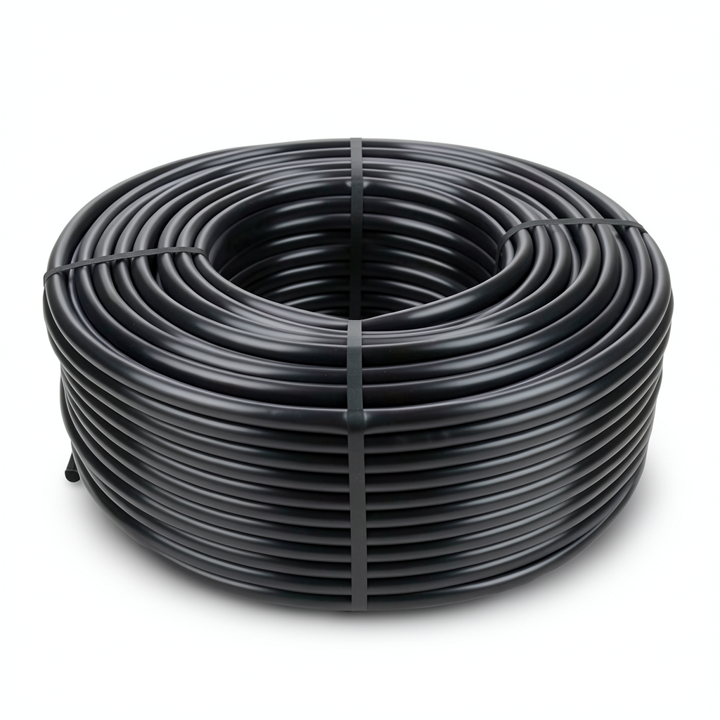 High Density Polyethylene Coil Pipe Pressure 10 Bar PE 80 Outer Diameter 32 mm SDR 33 Black