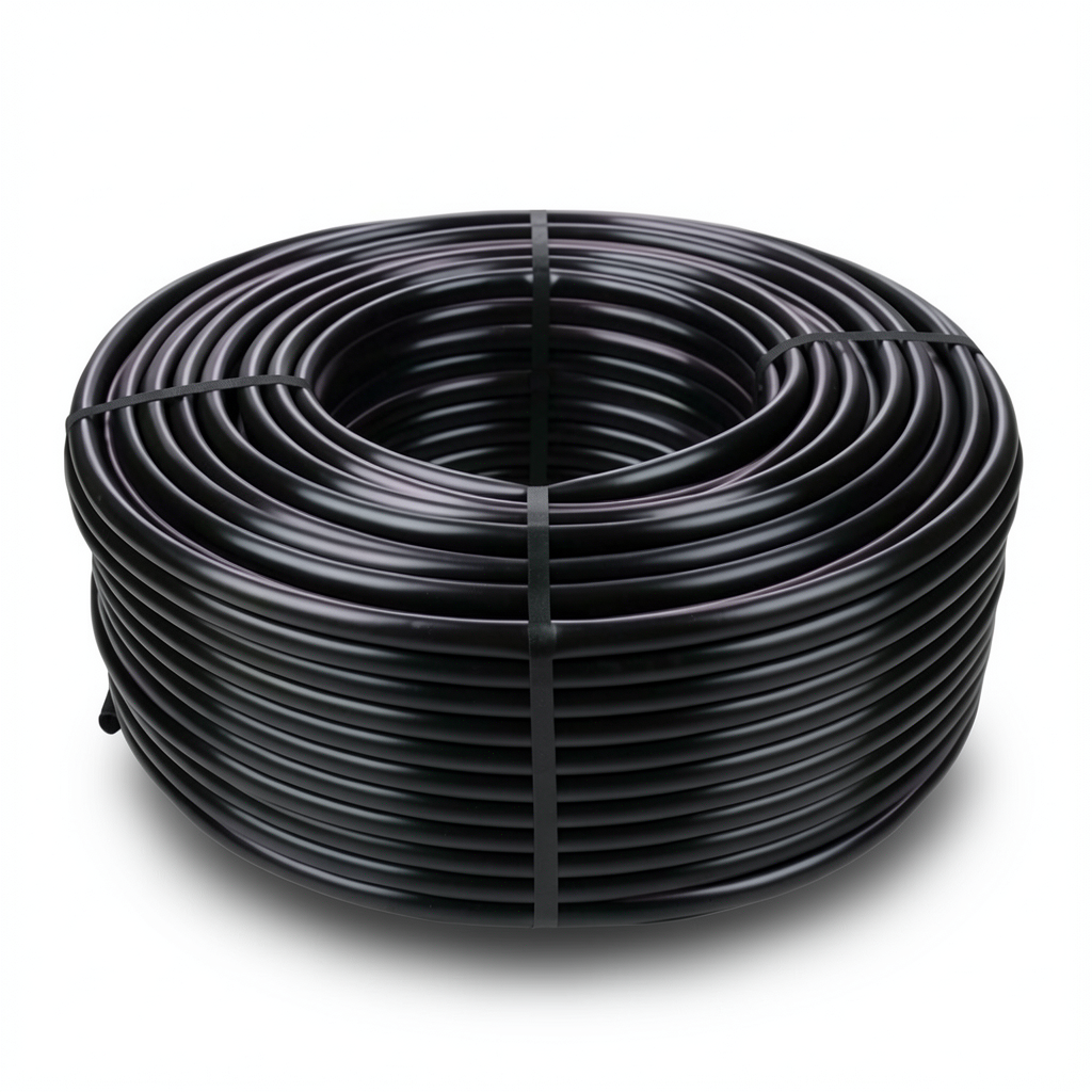لفة HDPE ضغط 10 بار PE 80 قطر خارجي 40 مم SDR 33 لون اسود