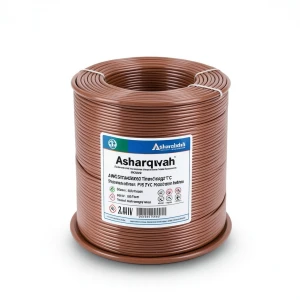 سلك كهرباء نحاس مجدول 2 AWG مطلي بالقصدير، معزول PVC 105°C، بني، 600 فولت، 500 قدم | شركة كابلات الشرقية للصناعة