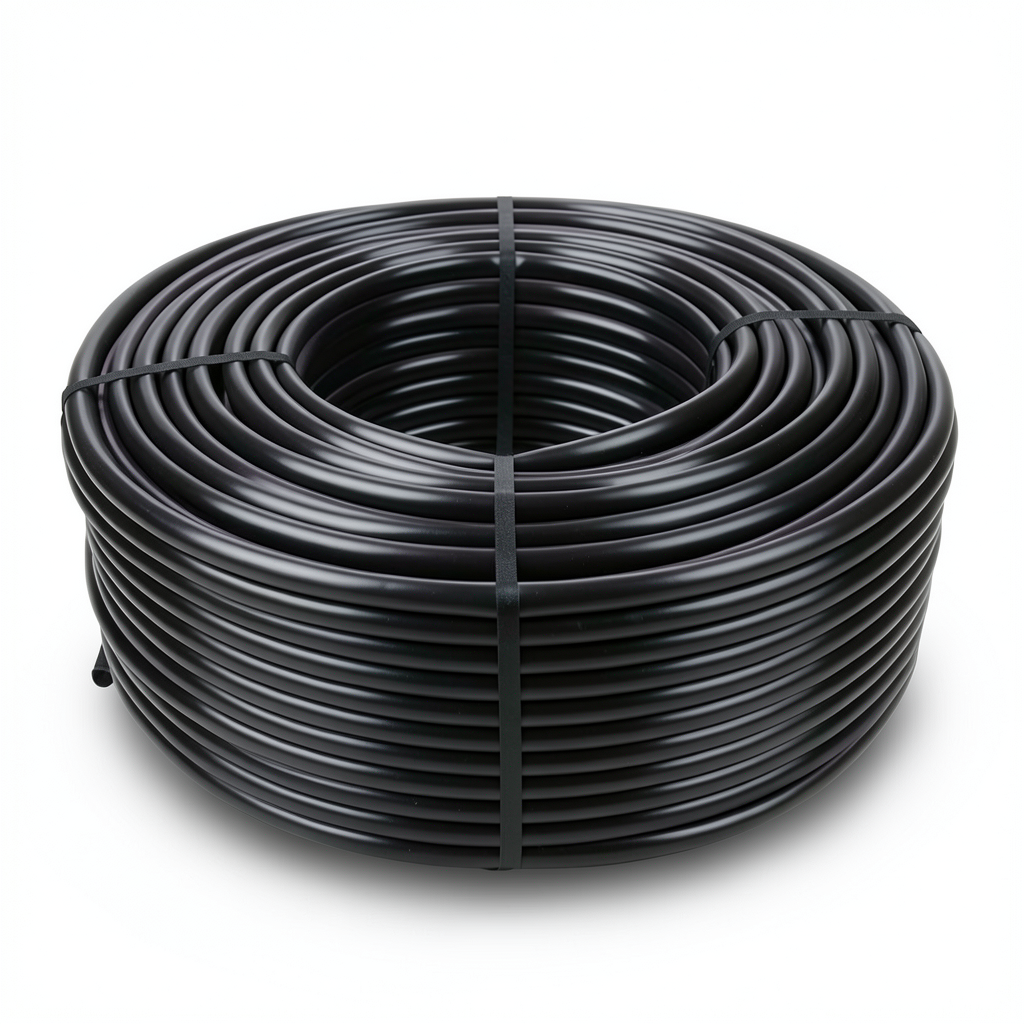 لفة أنابيب HDPE ضغط 10 بار PE 80 مقاس 75 mm SDR 33 لون أسود