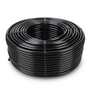 لفة HDPE ضغط 10 بار PE 80، قطر خارجي 125 مم SDR 33، لون اسود