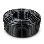 HDPE Plastic Coil Pipe Nominal Pressure 4 Bar PE 100 OD 75 mm Thickness 1.9 mm Black