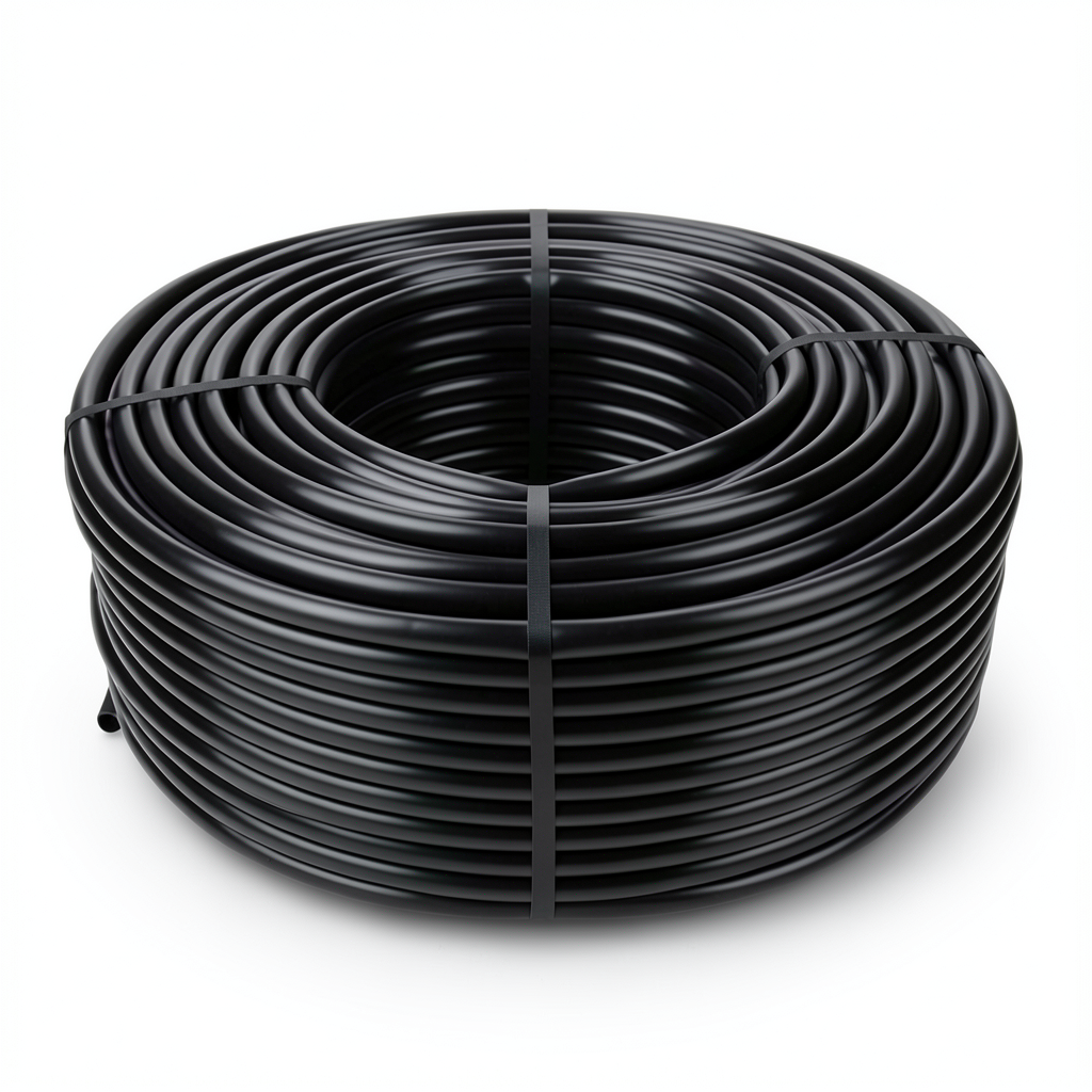 High Density Polyethylene Coil Pipe 4 Bar Pressure PE 100, 110 mm OD, 2.7 mm Thickness, Black